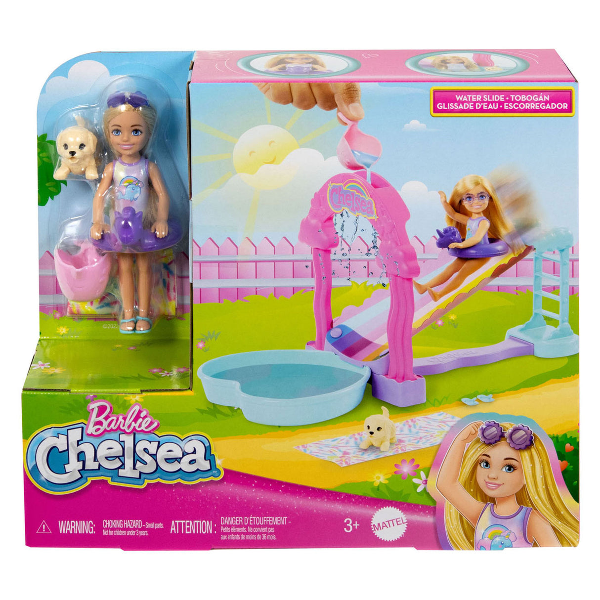 Mattel Barbie Chelsea Water Slide Play Set