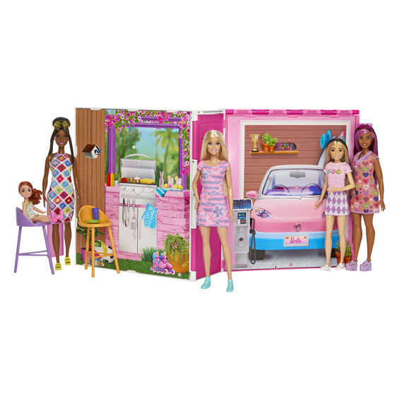 Mattel Barbie vacation home with fashion doll playset