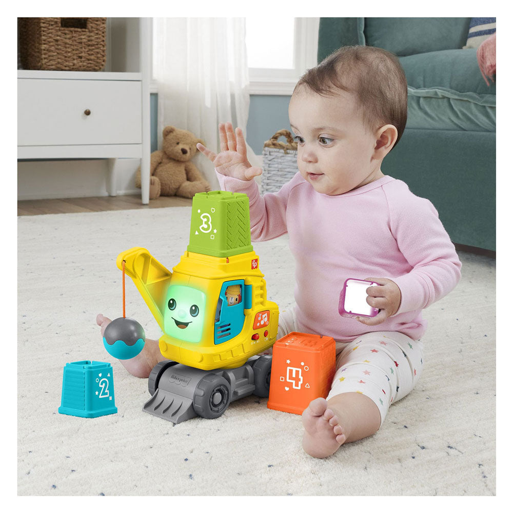 Fisher price stacking crane