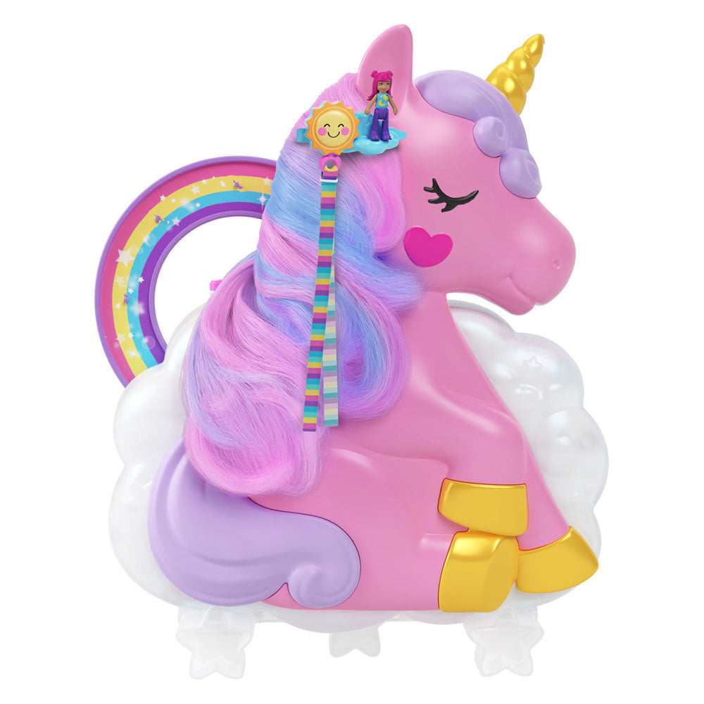 Mattel Polly Pocket Salon of the Rainbow Unicorn Playset