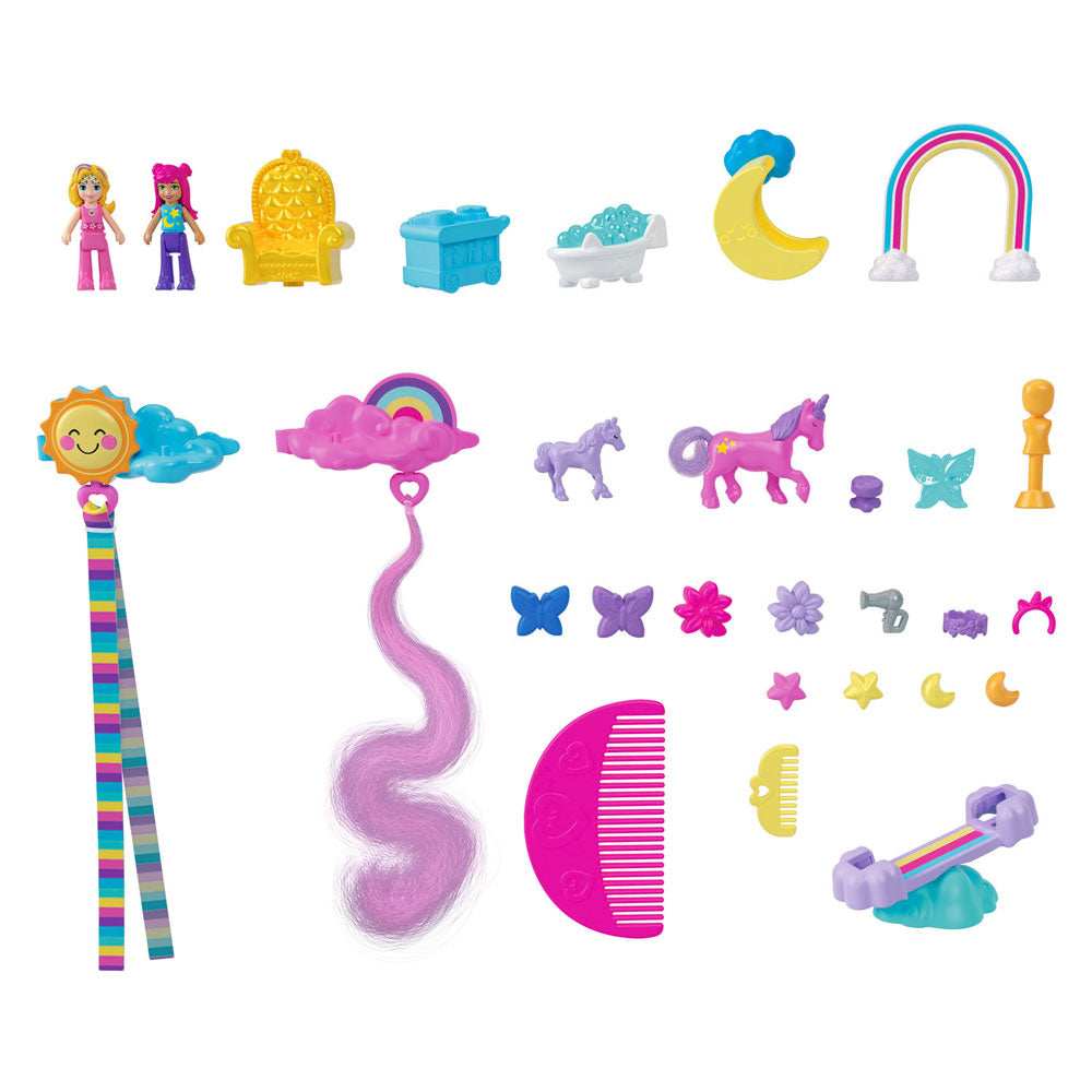 Mattel Polly Pocket Salon of the Rainbow Unicorn Playset