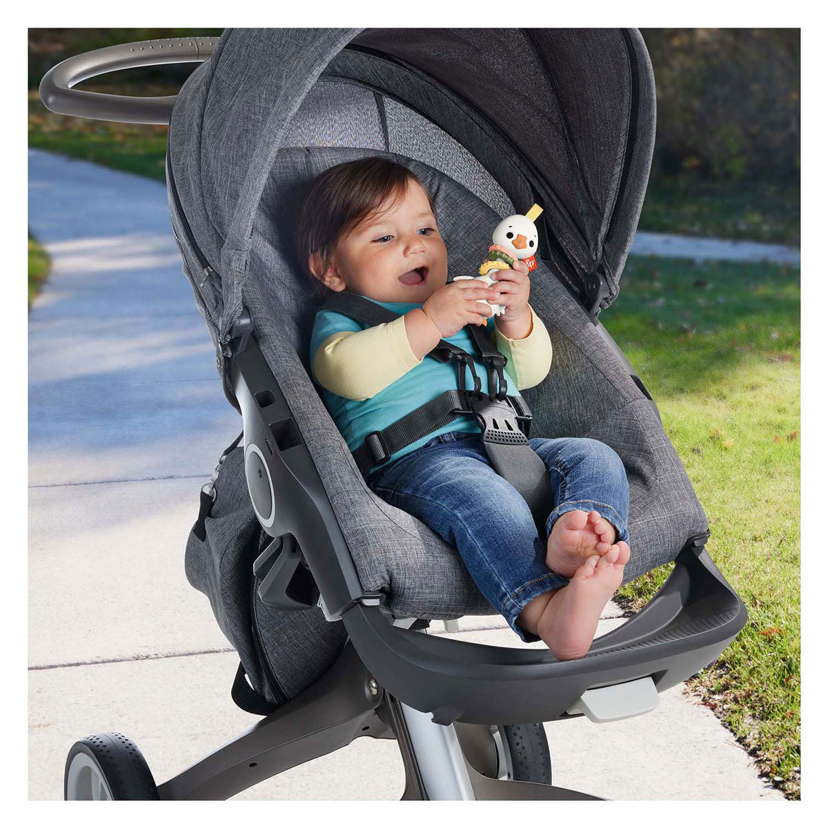 Fisher price bijt rammelaar eend