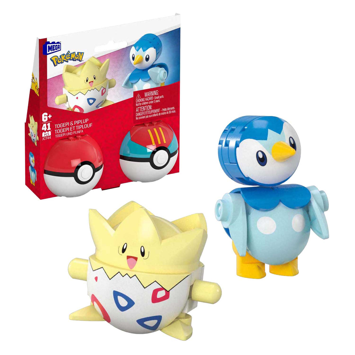 Pokemon Mega 2er-Pack Piplup und Togepi