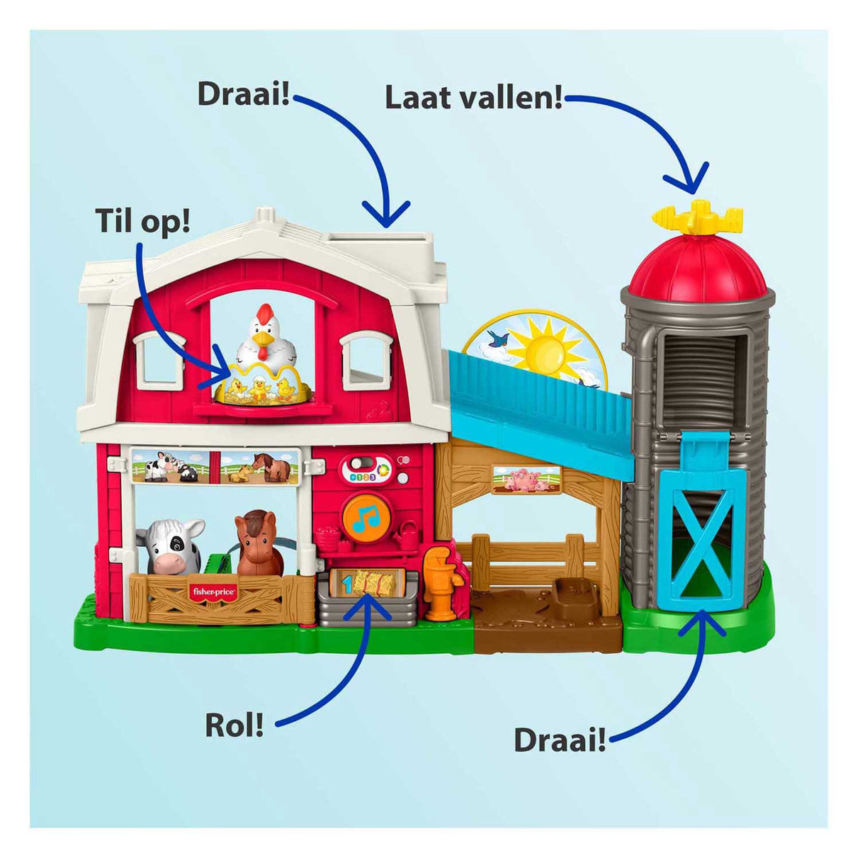 Mattel fisher price små mennesker pet care farm