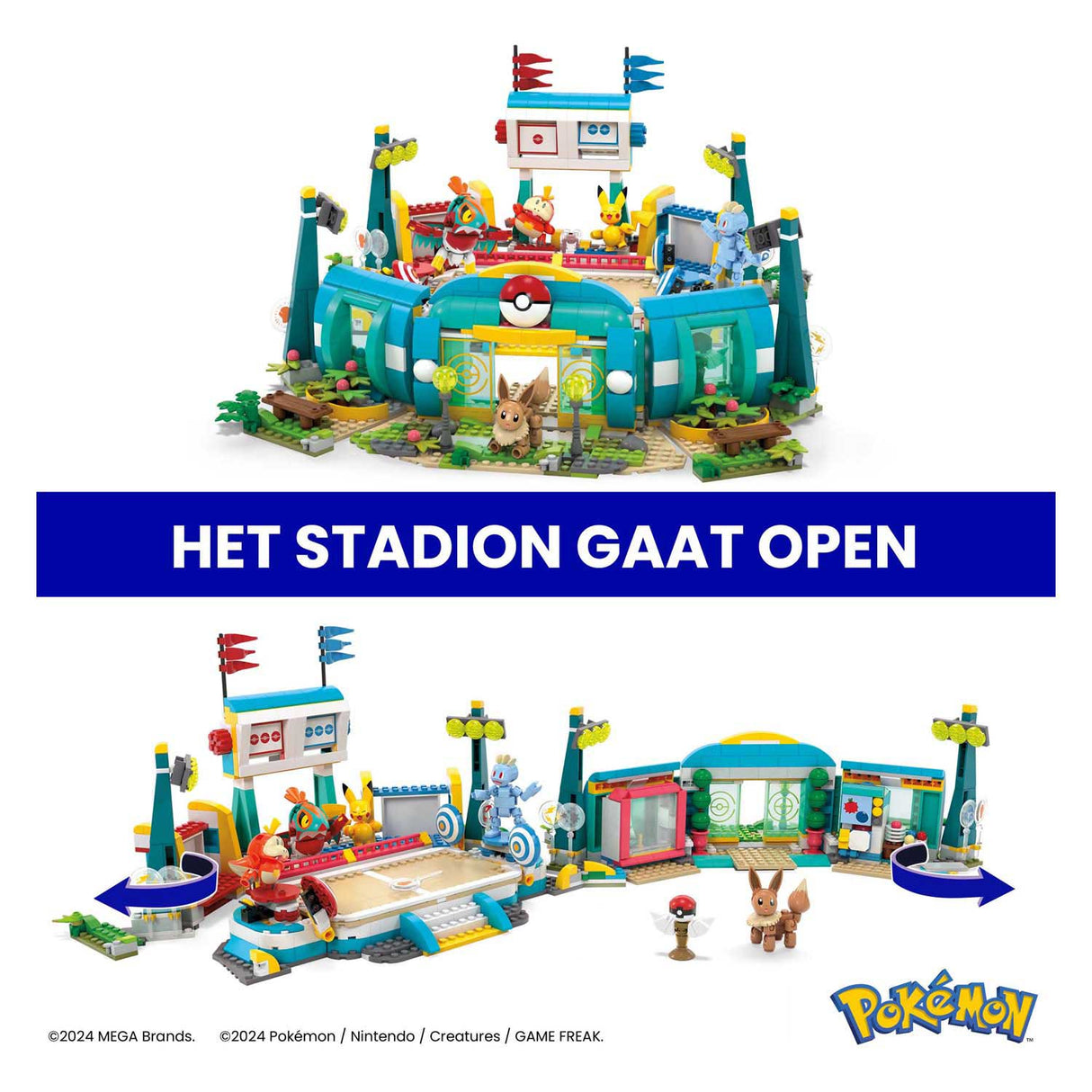 Mattel mega construx pokémon bouwset - training stadium