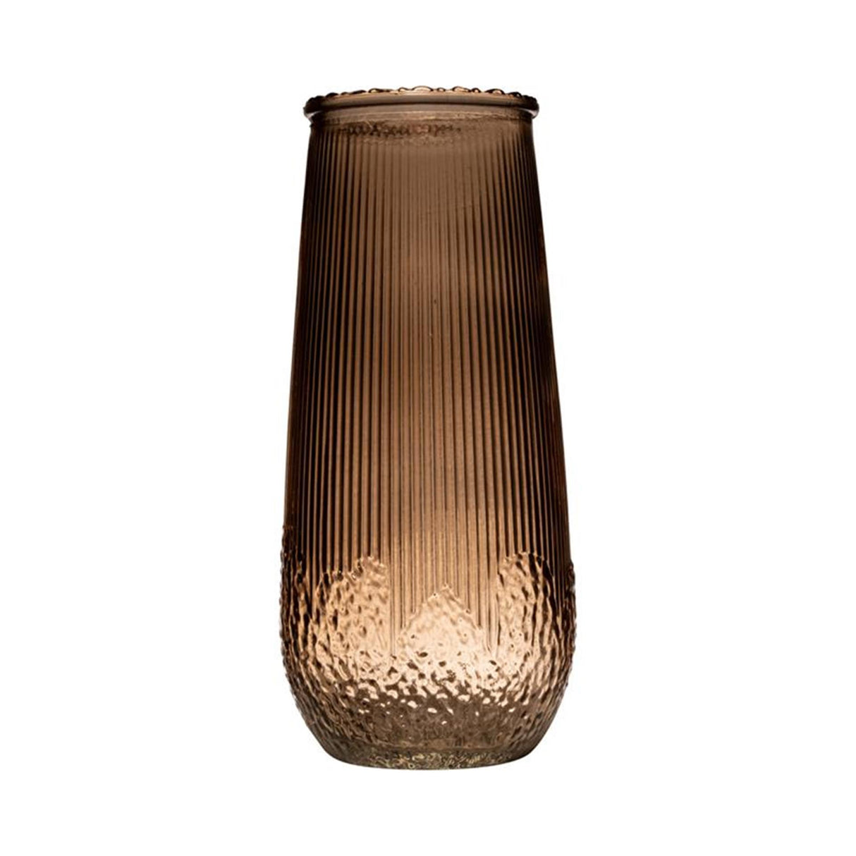 Hakbijl glass namsos vaas beige ø9xh20cm