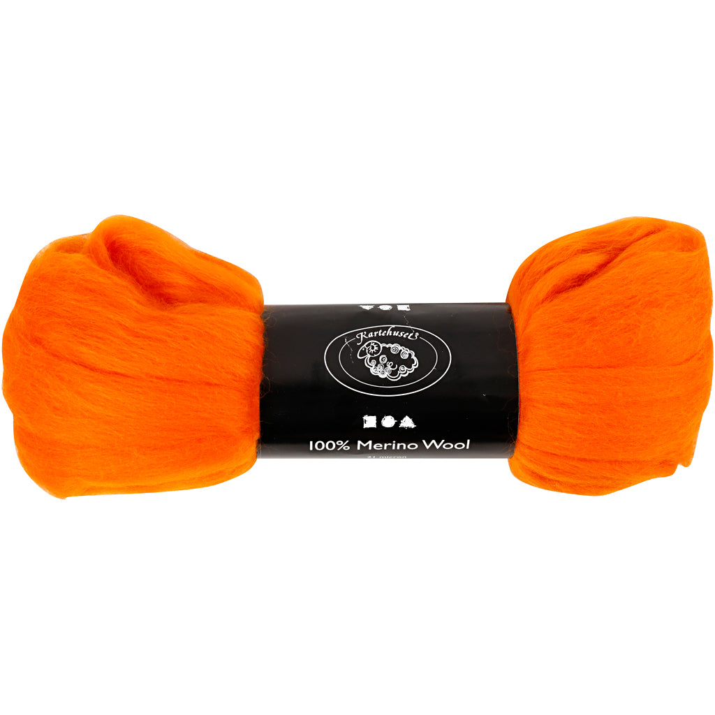 Creativ company merino wool, thickness 21 my, orange, 100 gr 1 box