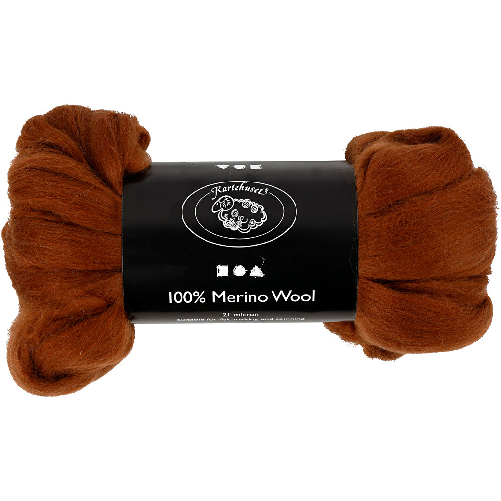 Creativ company merino wool, thickness 21 my, brown, 100 gr 1 box