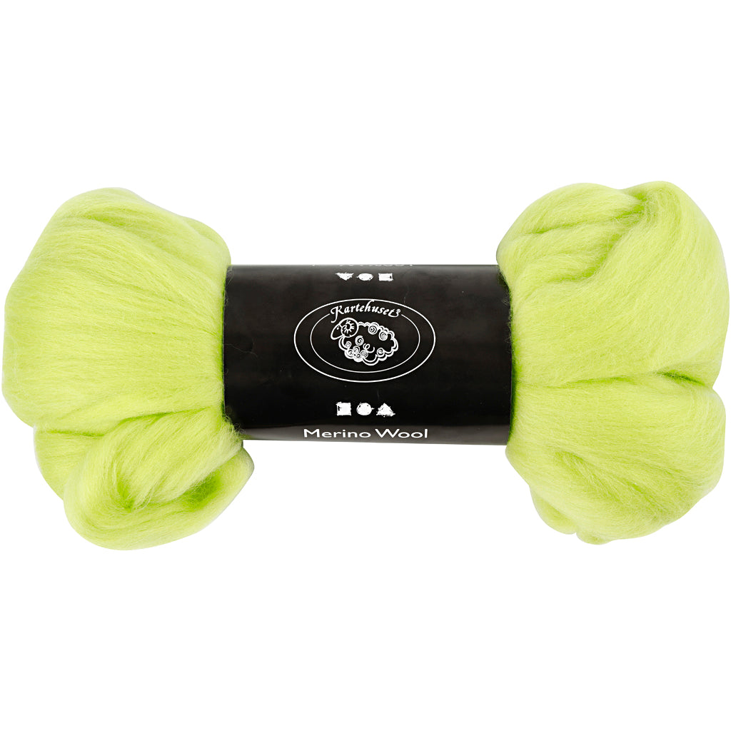 Creativ company merino wool, thickness 21 my, lime green, 100 gr 1 box