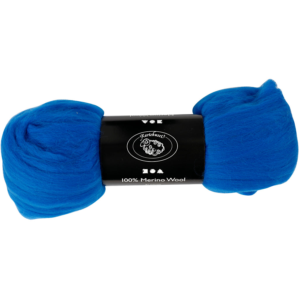 Creativ company merino wool, thickness 21 my, cobalt blue, 100 gr 1 box