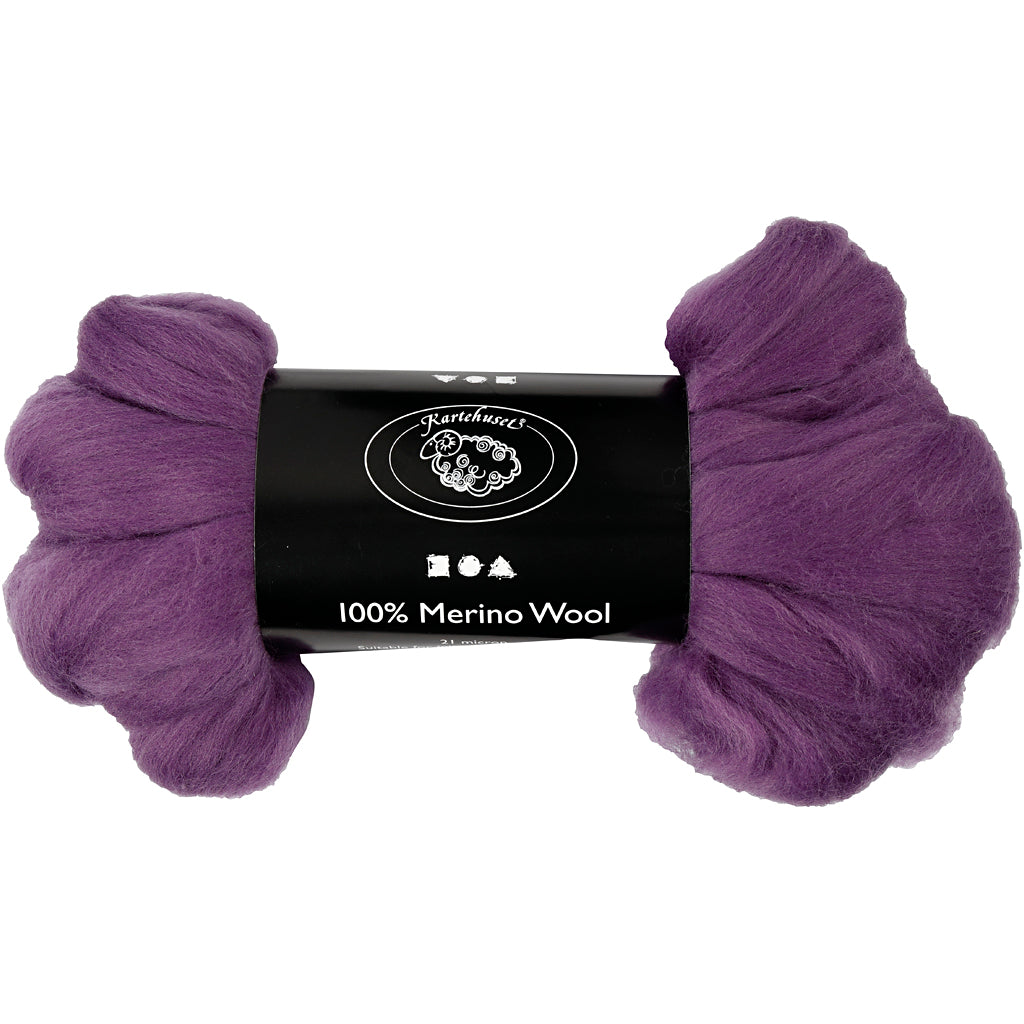 Creativ company merino wool, thickness 21 my, violet, 100 gr 1 box