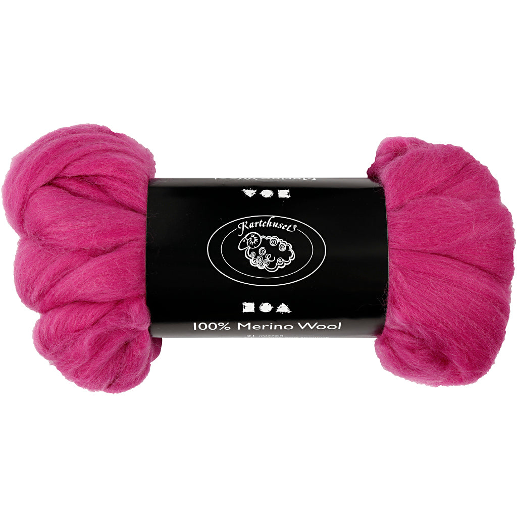 Creativ company merino wool, thickness 21 my, red purple, 100 gr 1 box