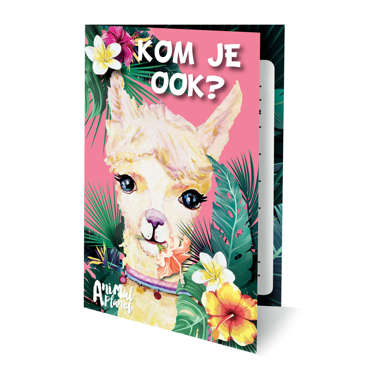 Uitnodigingen animal planet alpaca, 6st.