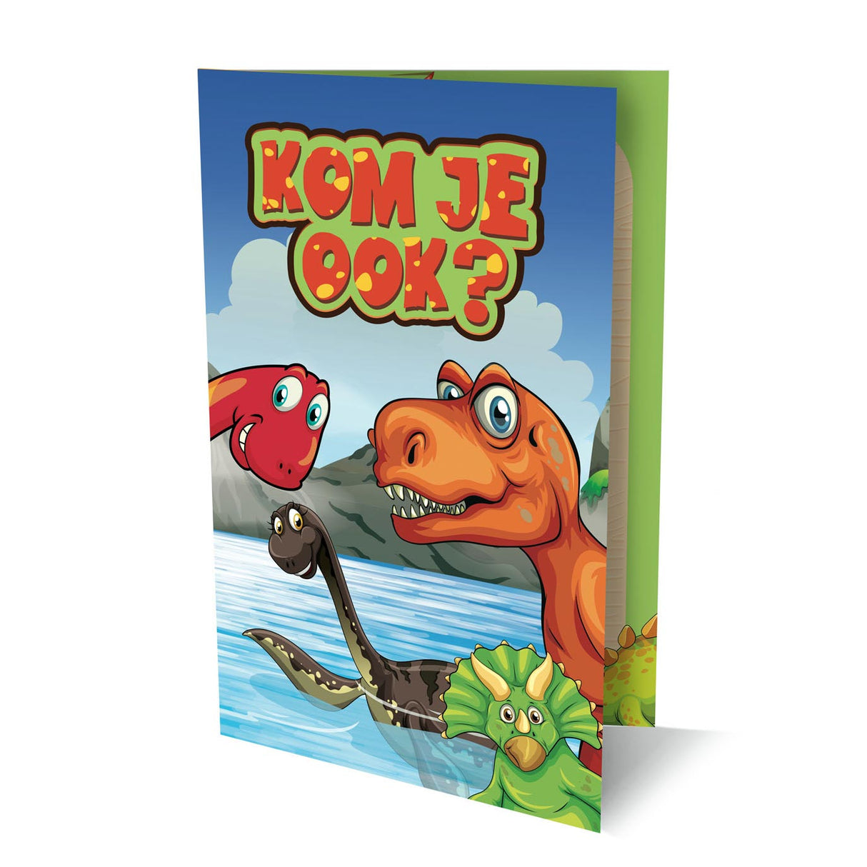 Uitnodigingen dinosaurussen, 6st.