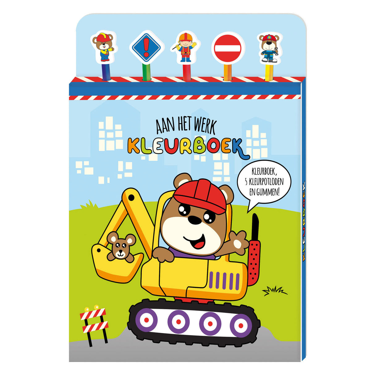 Kleurboek met kleurpotloden - aan het werk