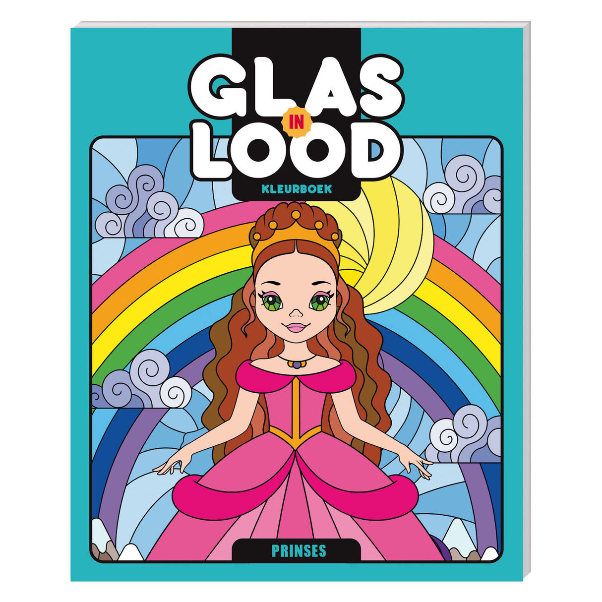 Glas-in-lood kleurboek prinses
