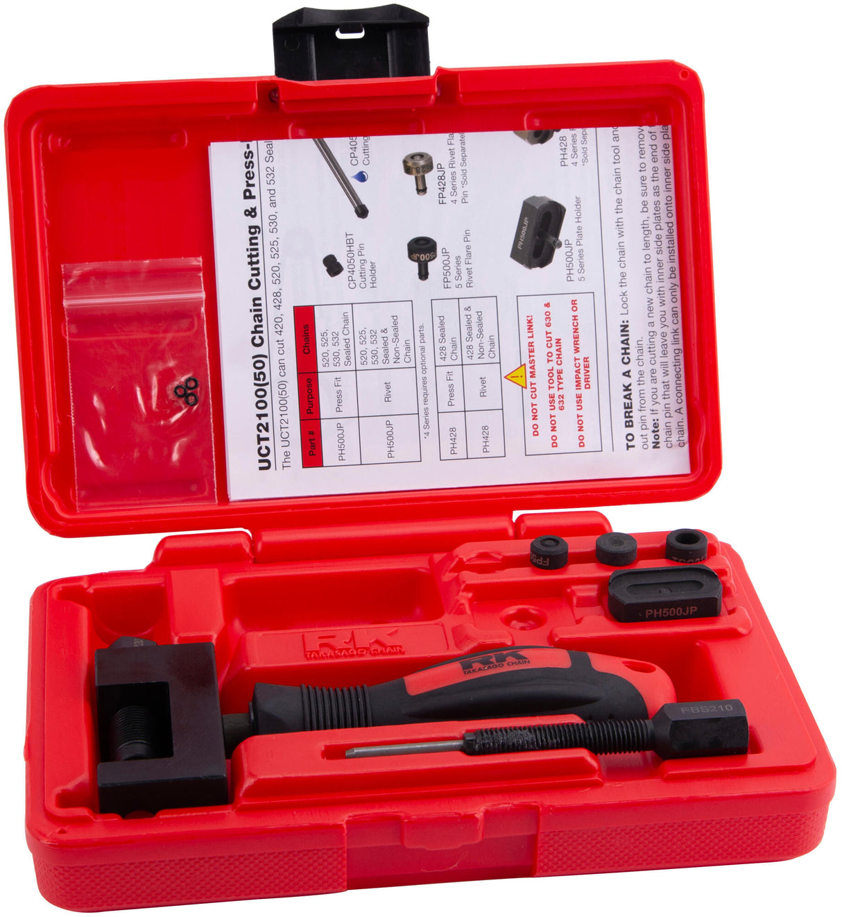 Rk chain-breaking and -rivet tool chain breaker-rivet 520-525-530 division