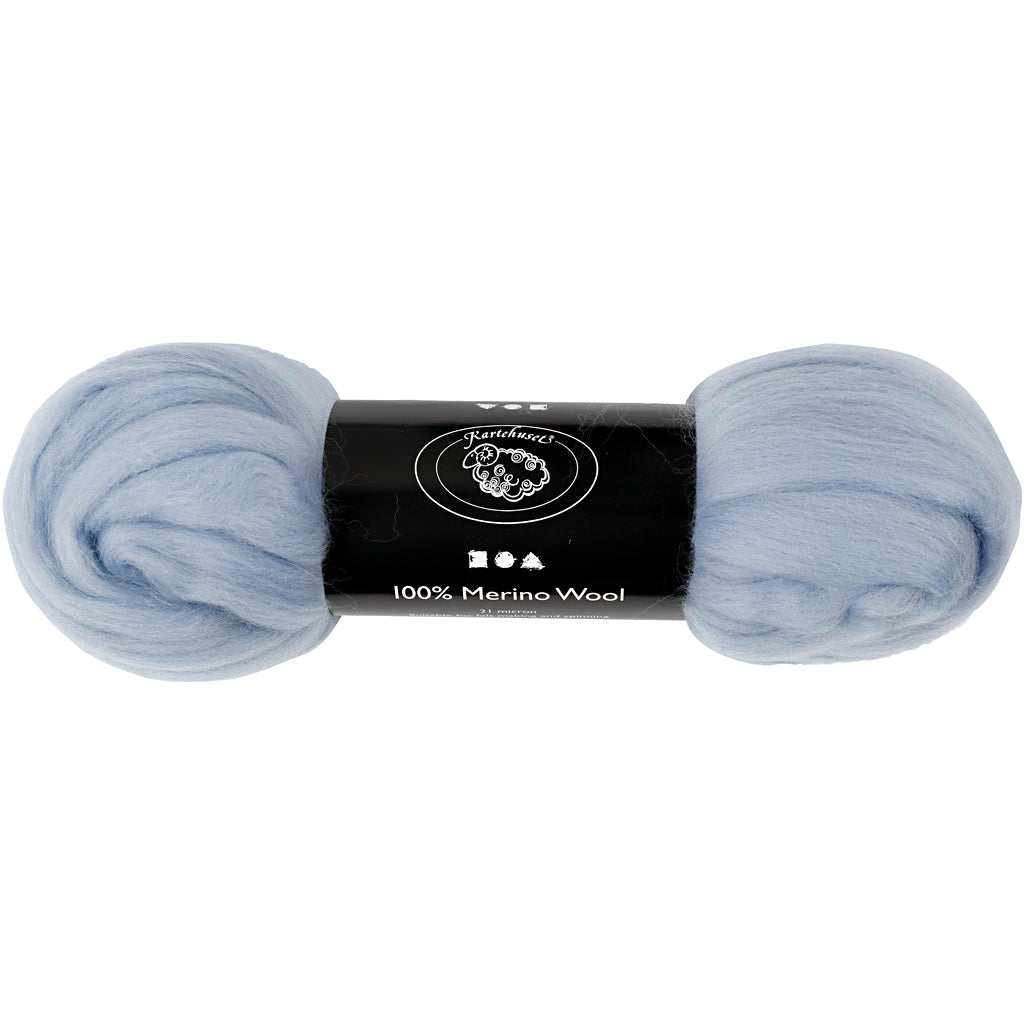 Creativ company merino wool, thickness 21 my, ice blue, 100 gr 1 box