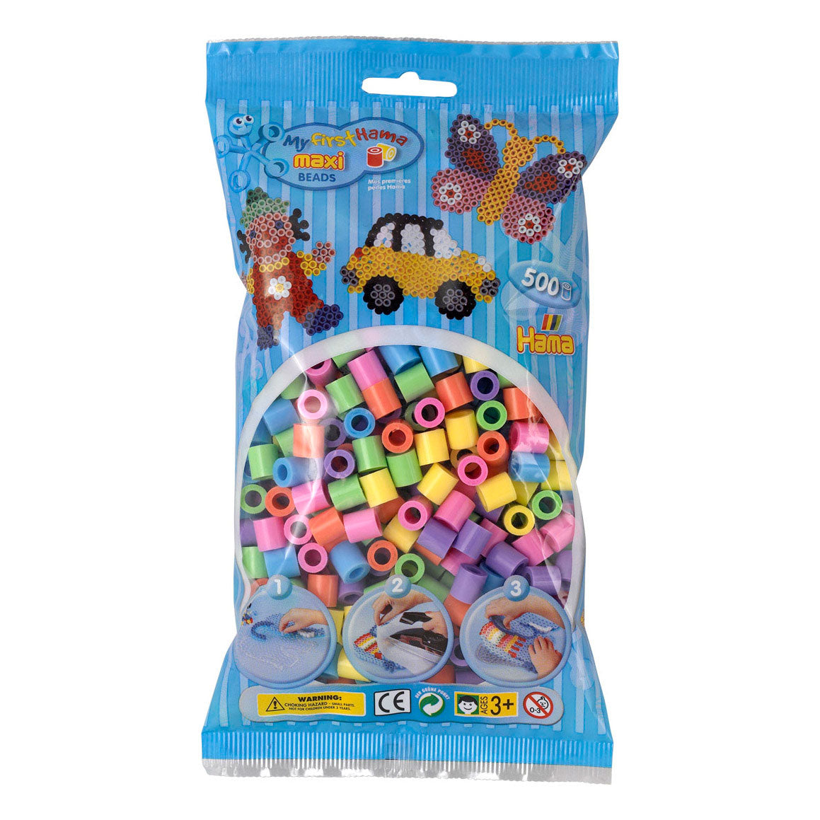 Hama maxi ironing beads 500 pieces mix pastel
