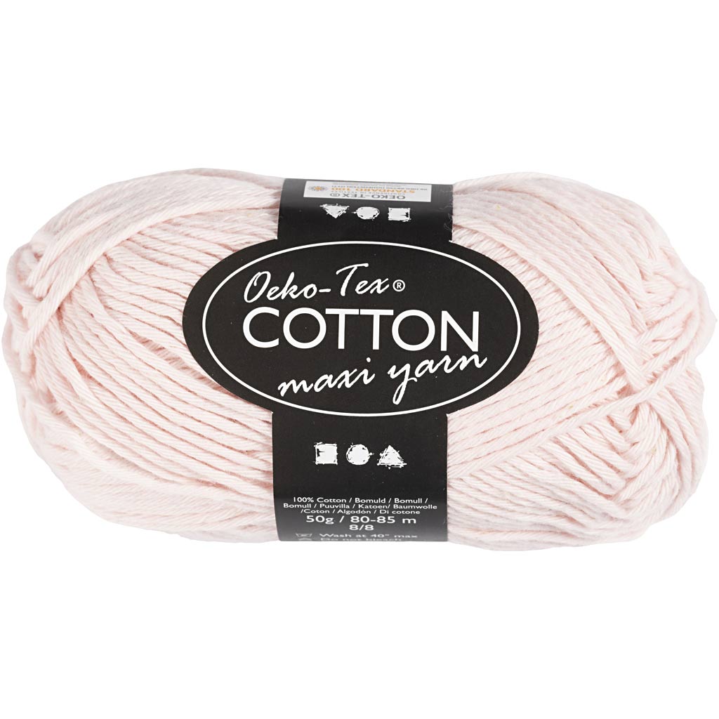 Creativ company cotton yarn, size 8 8, l: 80-85 m, dusty rose, 50 g 1 ball