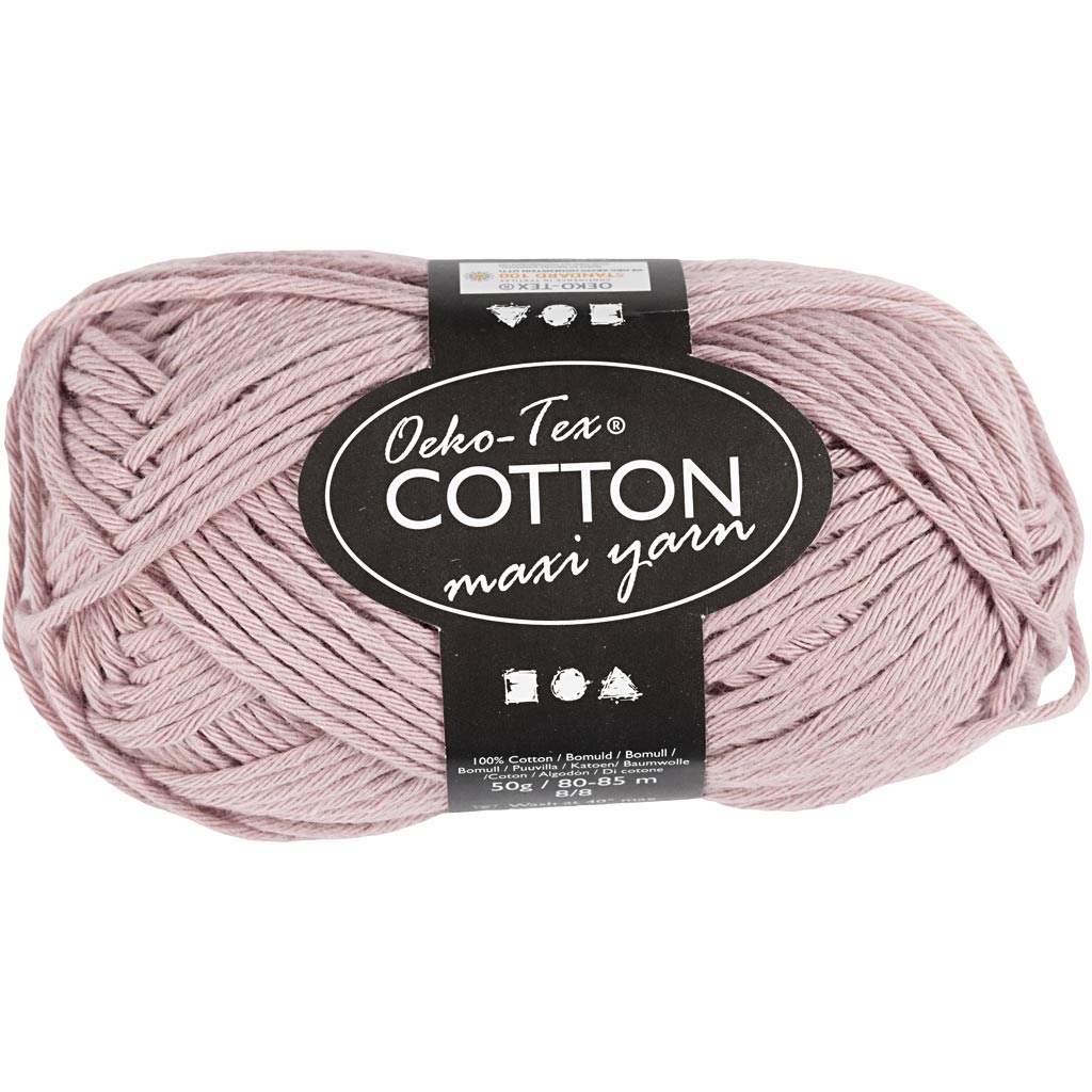 Creativ company cotton yarn, size 8 8, l: 80-85 m, lavender, 50 g 1 ball