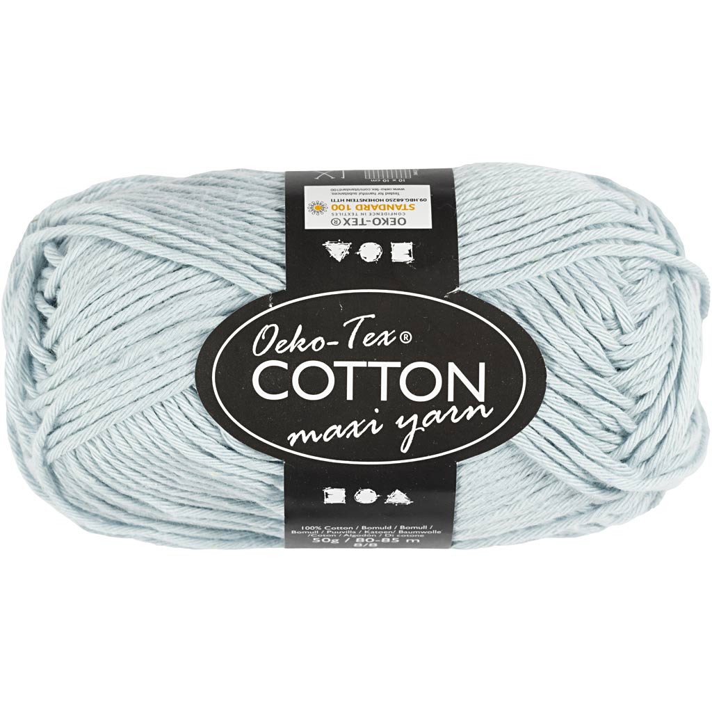 Creativ company cotton yarn, size 8 8, length 80-85 m, soft blue, 50 g 1 ball