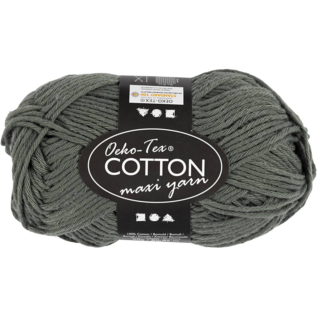 Creativ company cotton yarn, size 8 8, length 80-85 m, gray, 50 g 1 ball