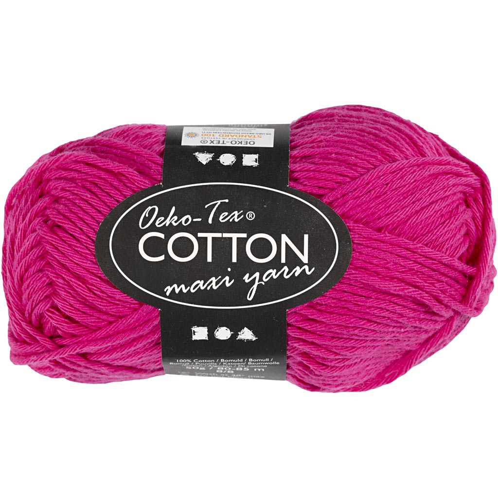 Creativ company cotton yarn, size 8 8, length 80-85 m, pink, 50 g 1 ball