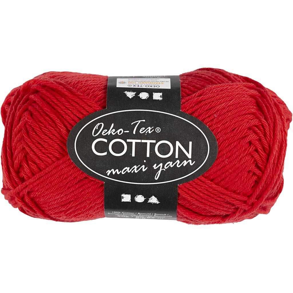 Creativ company cotton yarn, size 8 8, length 80-85 m, dark red, 50 g 1 ball