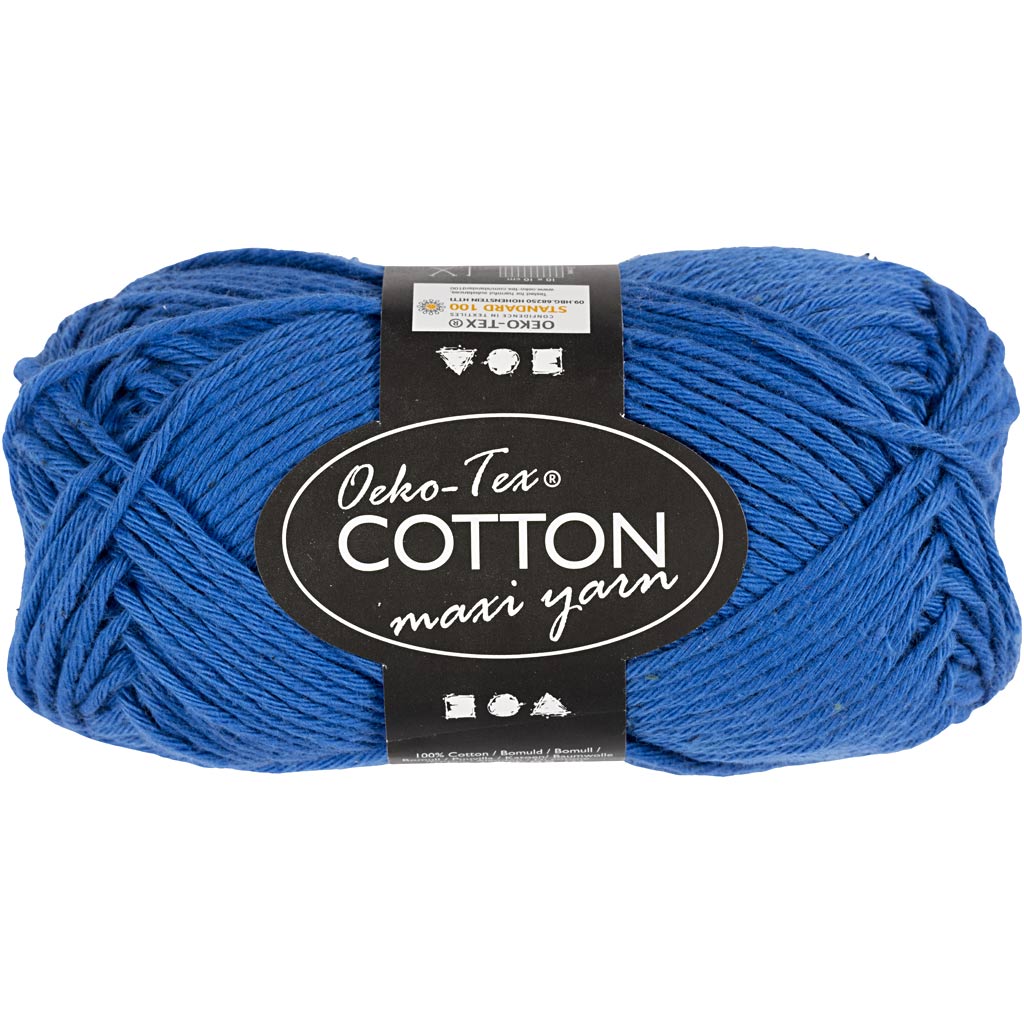 Creativ company cotton yarn, size 8 8, length 80-85 m, cobalt blue, 50 g, 1 ball