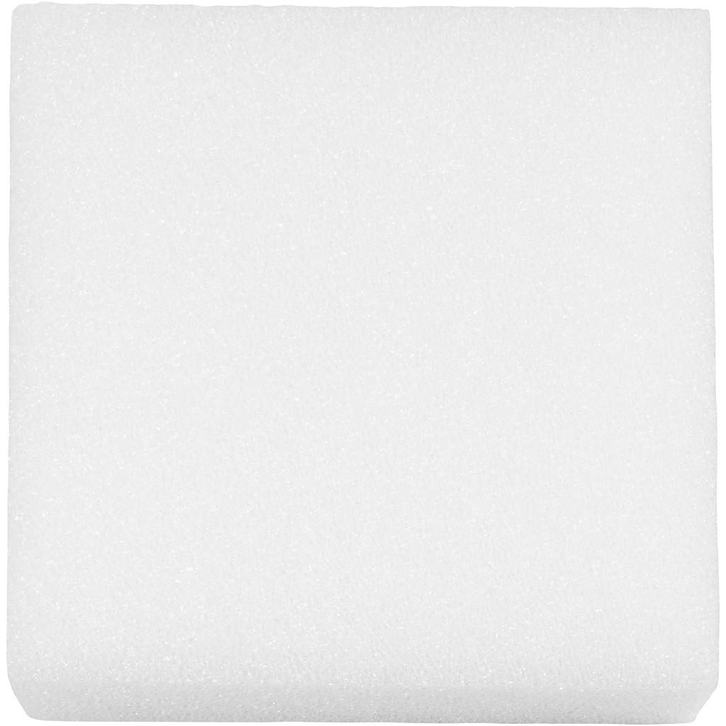 Creativ company foam block for needle felting, size 20x20 cm, thickness 4.5 cm, white, 1 piece