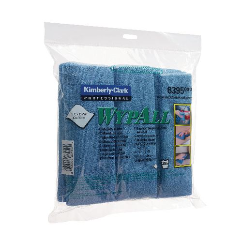 Cleaning cloth 8395 Wypall 40x40cm polyester blue 6 pieces