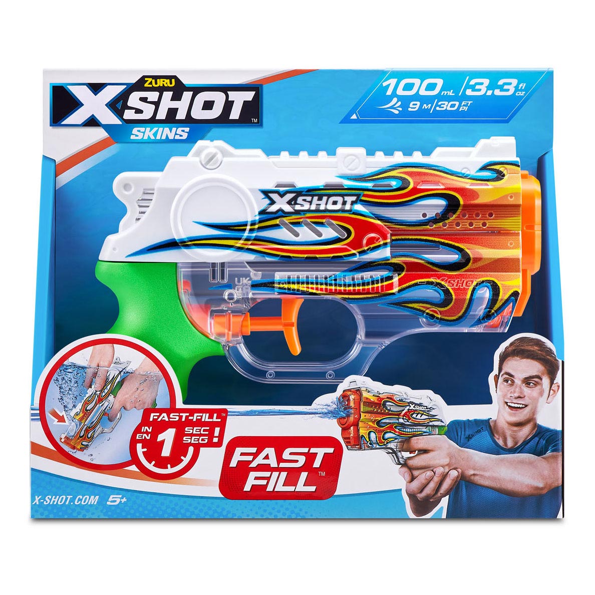 Zuru X-Shot Water Gun Fast Relly Skins Nano, 100 ml