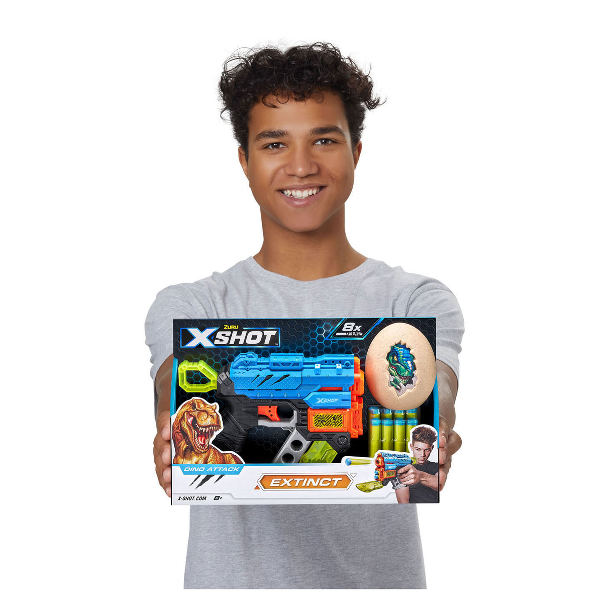 Ataque de dino de Zuru X-Shot extinto con 8 dardos