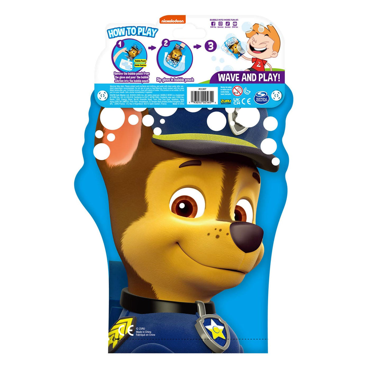 „Zuru Paw Patrol“ burbulo šlapimo pūslės pirštinė