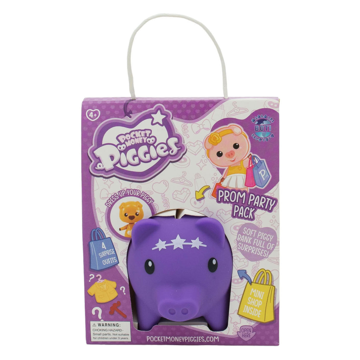 Boti Pockey Money Piggies Speel figur med pengekasse - Prom Party Pack