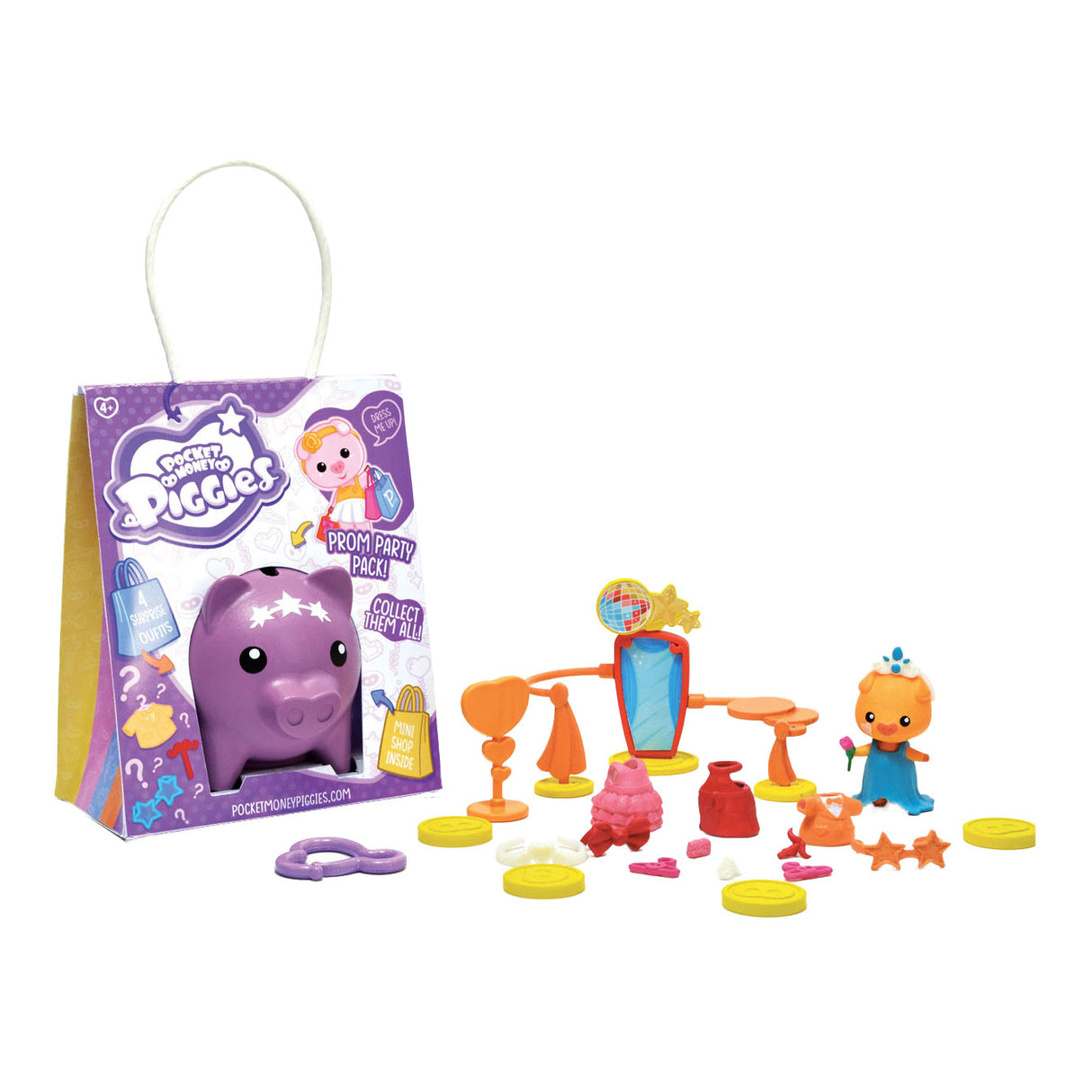 Boti Pockey Money Piggies Speel figur med pengekasse - Prom Party Pack