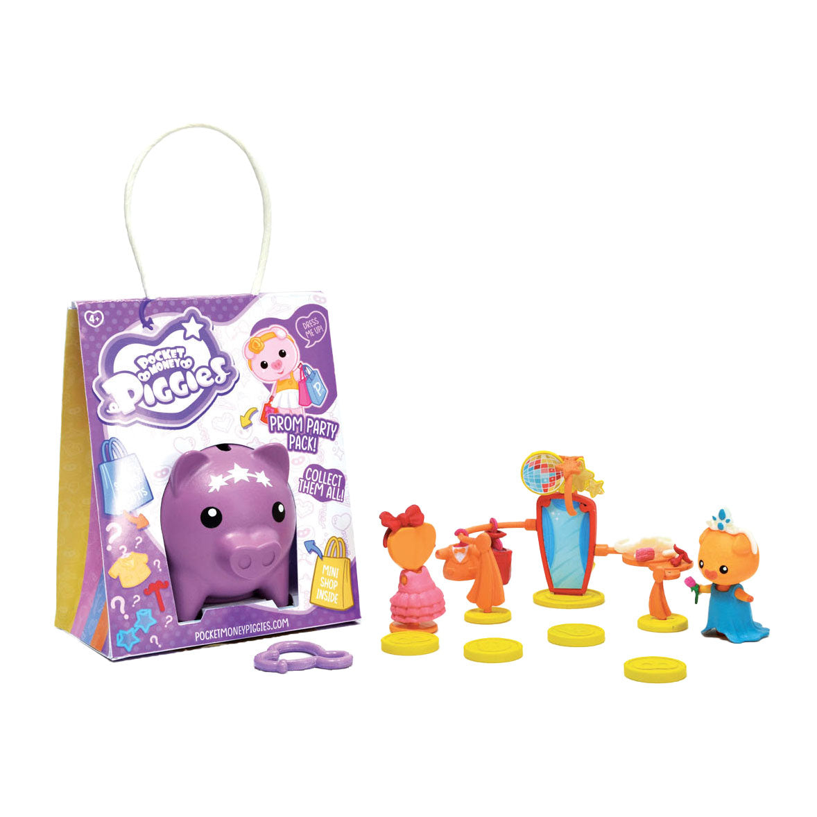 Boti Pockey Money Piggies Speel Figure avec boîte d'argent - Prom Party Pack