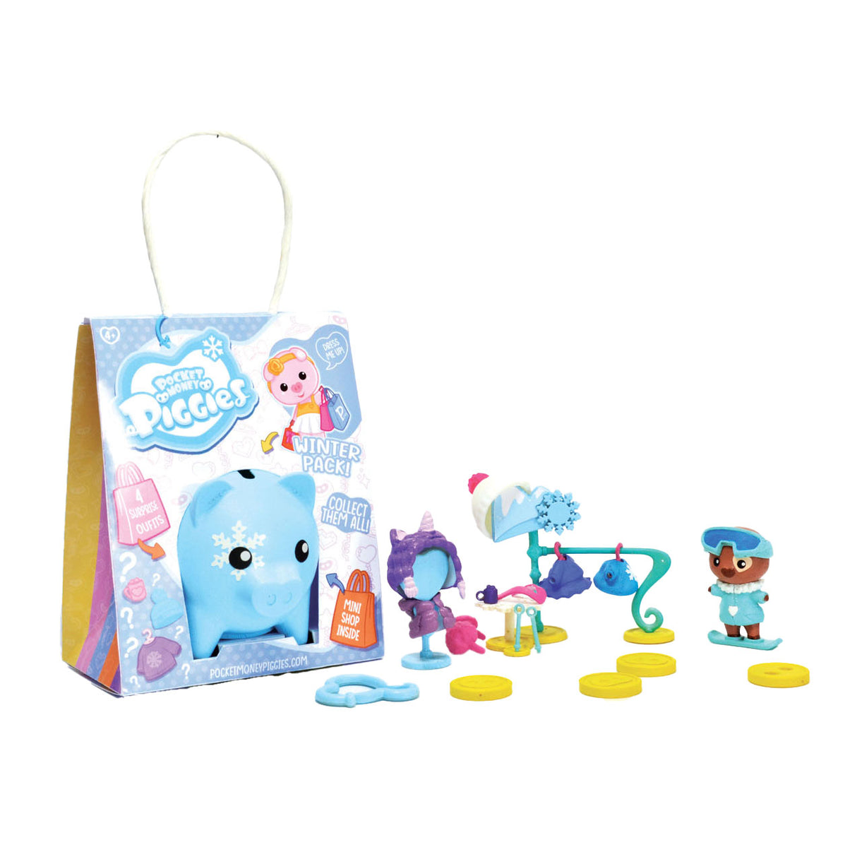 Boti Pockey Money Piggies Speel figur med penge Pat Winter Pack