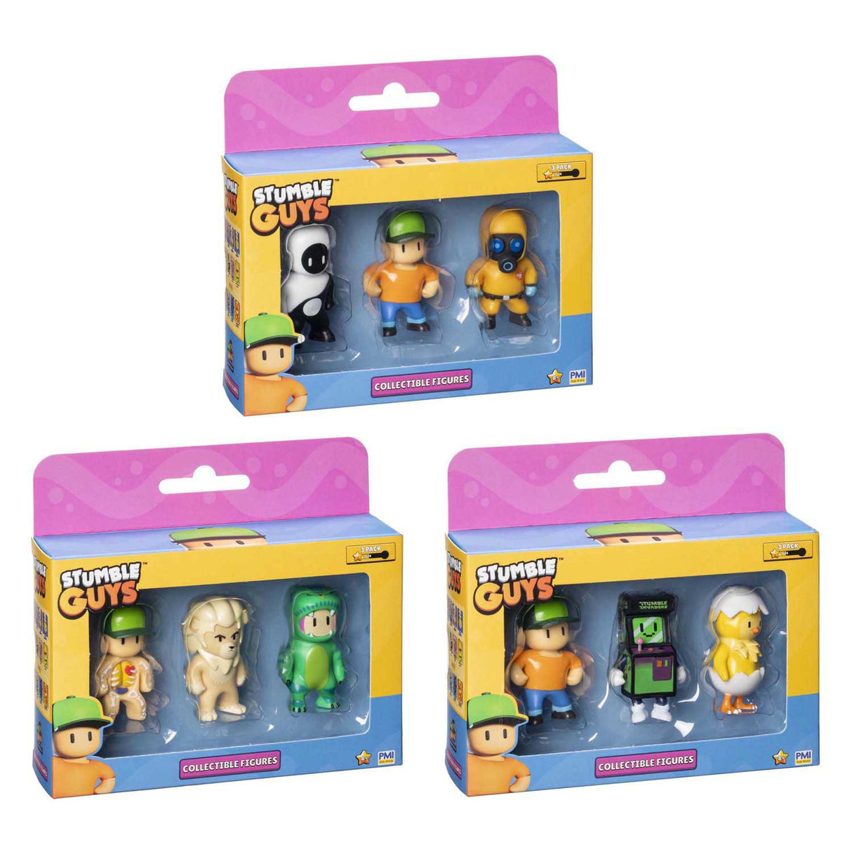 Boti stumble guys veiksmo figūrėlės, 3 vnt