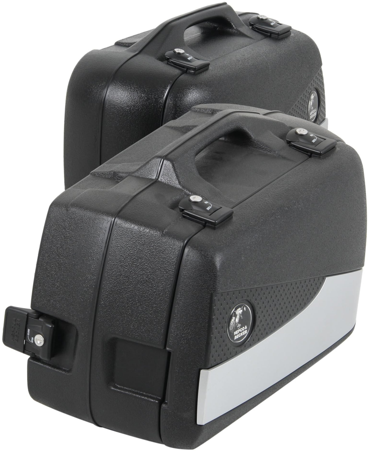 Hepco becker junior flash suitcase cases hepco junior flash 40 l silver set