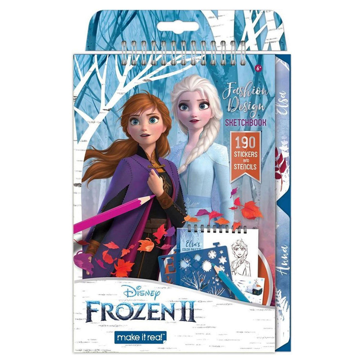 Книжка със стикери Spectron Frozen Sketches с шаблони