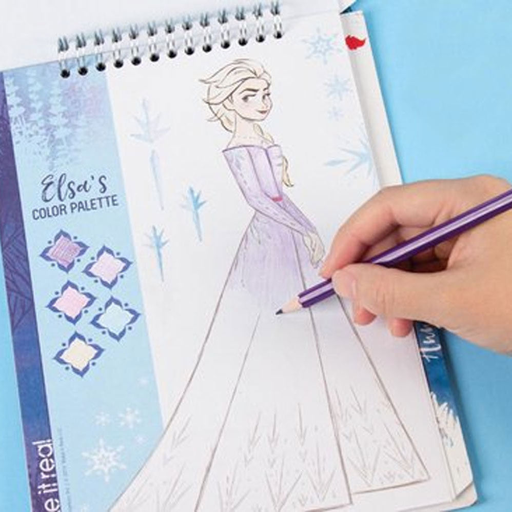 Книжка със стикери Spectron Frozen Sketches с шаблони