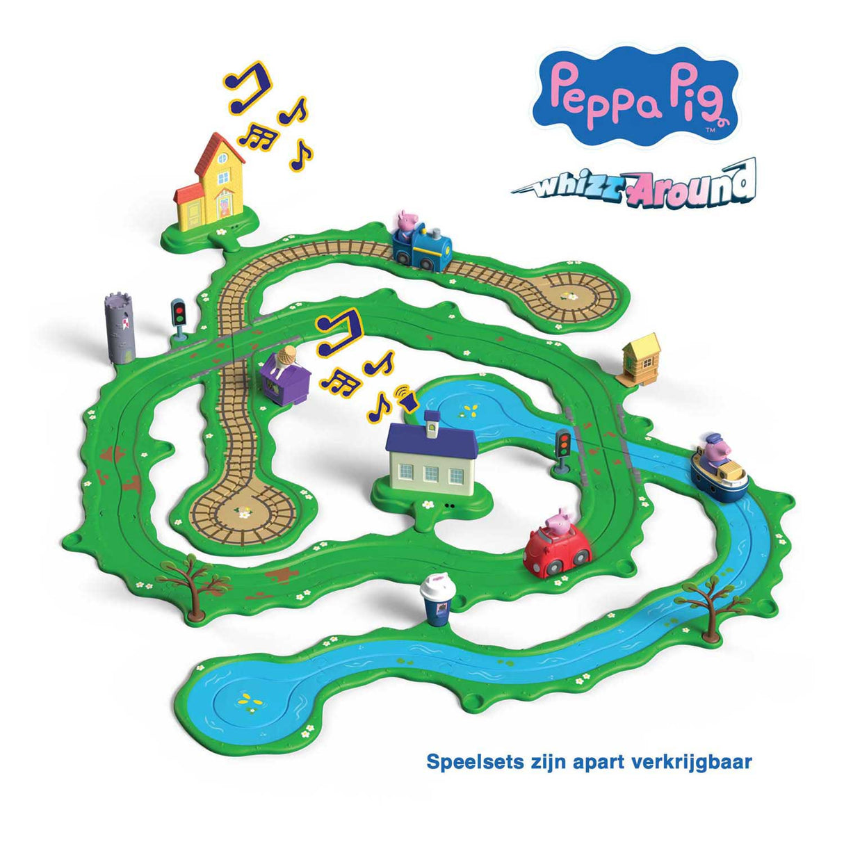 Peppa whizz around peppa's little red car