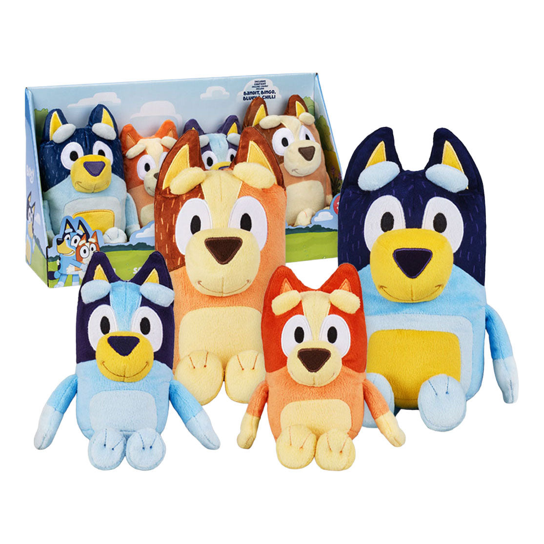 Spectron bluey pluche knuffels set - 4st.