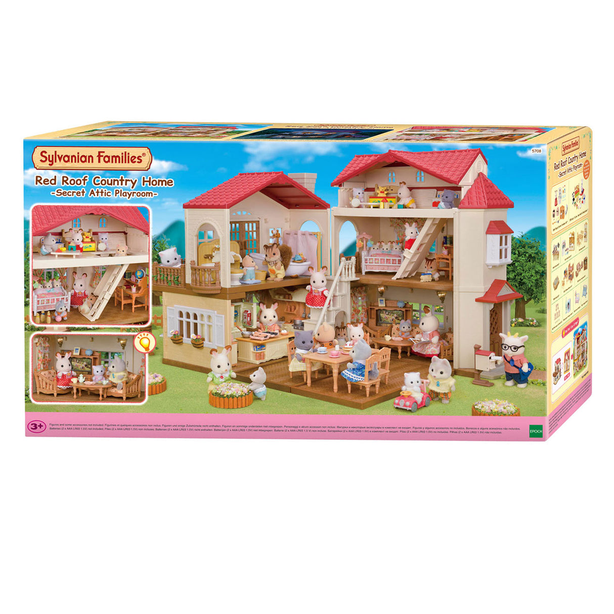 Epoche Sylvanian Familien 5708 Great Poppenhuis mit geheimen Spielzimmer