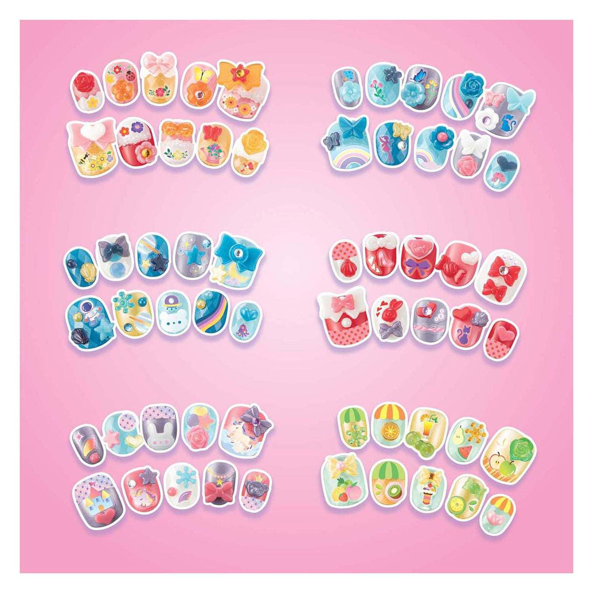 Aquabeads flerfarvede neglesæt