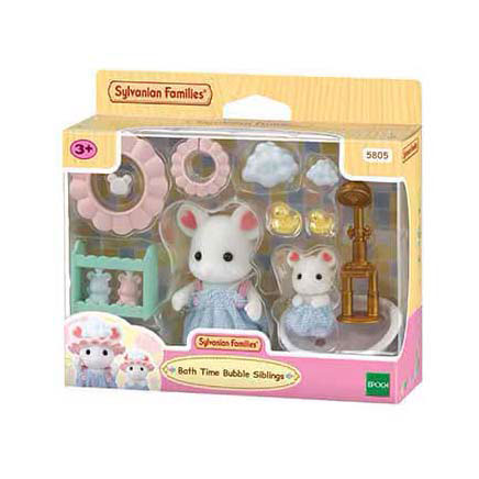 Sylvanian families 5805 bubble bath time brother sister