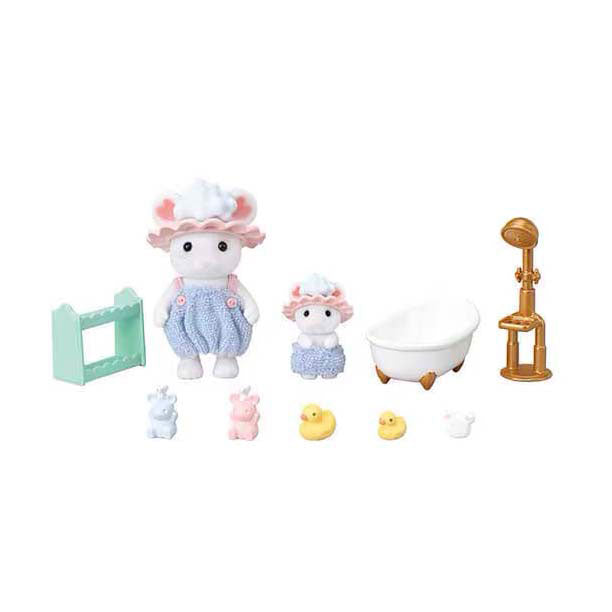 Sylvanian families 5805 bubble bath time brother sister