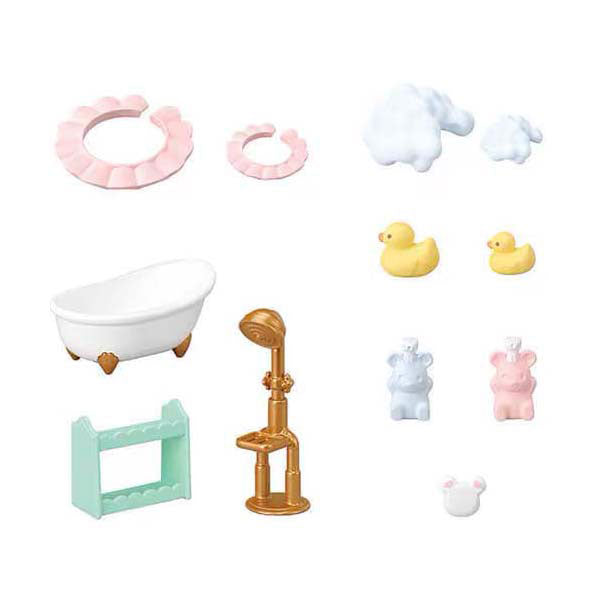 Sylvanian families 5805 bubble bath time brother sister